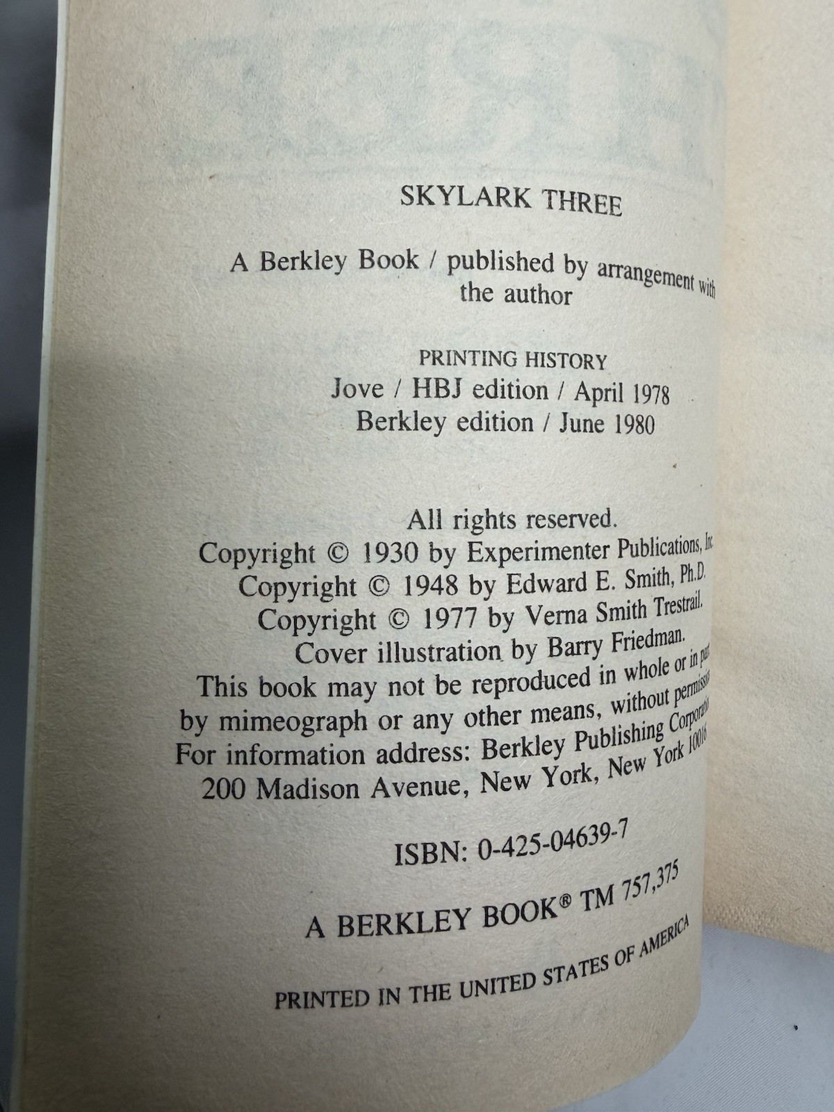 E. E. „Doc“ Smith Skylark Sci-Fi Paperback Pocket Books Lot 2