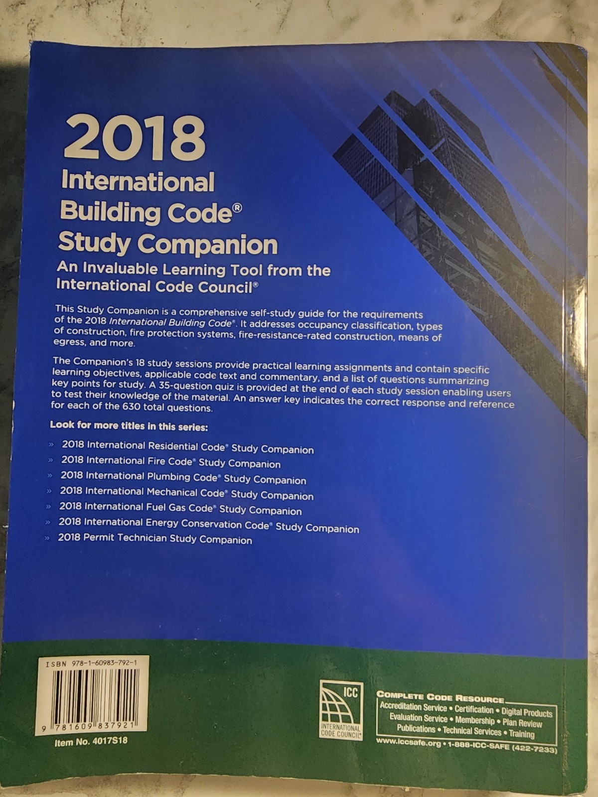 2018 International Building Code Study Companion by Icc (Trade Paperback)