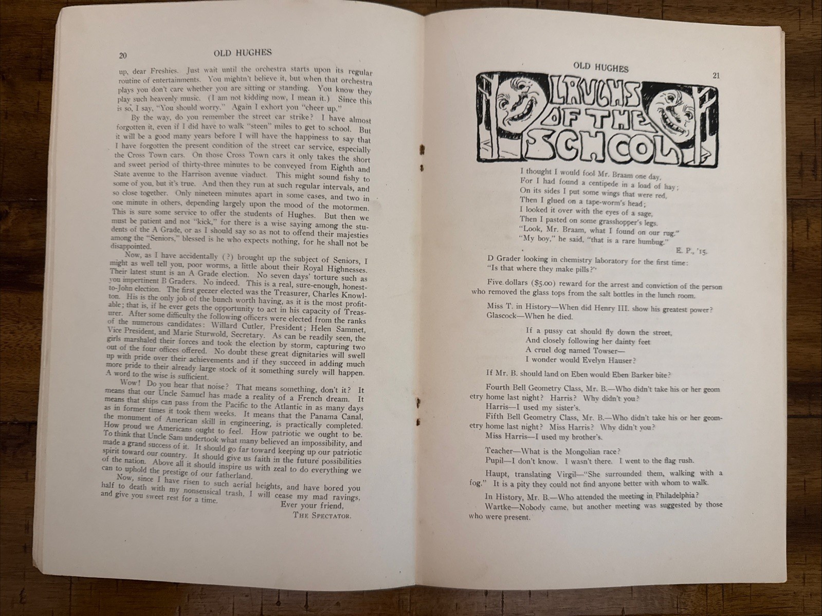 CINCINNATI, OH, Old Hughes Magazines, Nov. & Dec. 1913 – Hughes High School