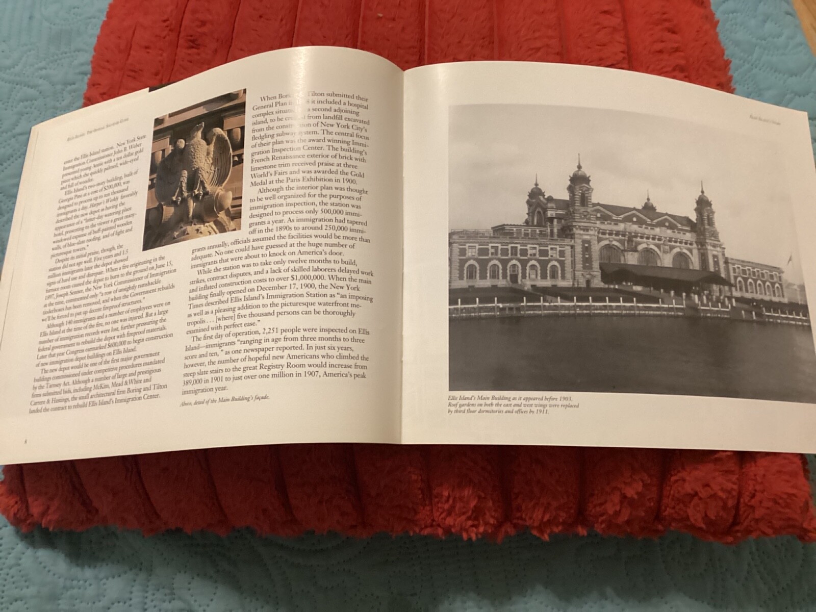 ELLIS ISLAND, OFFICIAL SOUVENIR GUIDE, 40 PAGES by B. COLIN HAMBLIN/FREE P & H