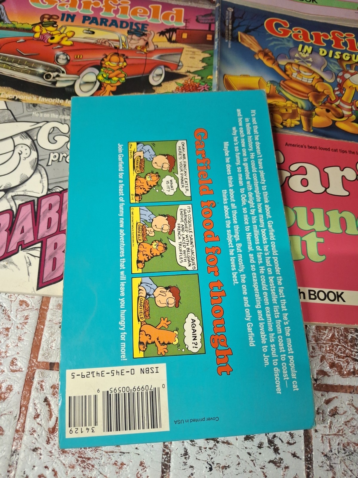 Lot Of 9 Garfield by Jim Davis Books – Vintage 1985 To 1989
