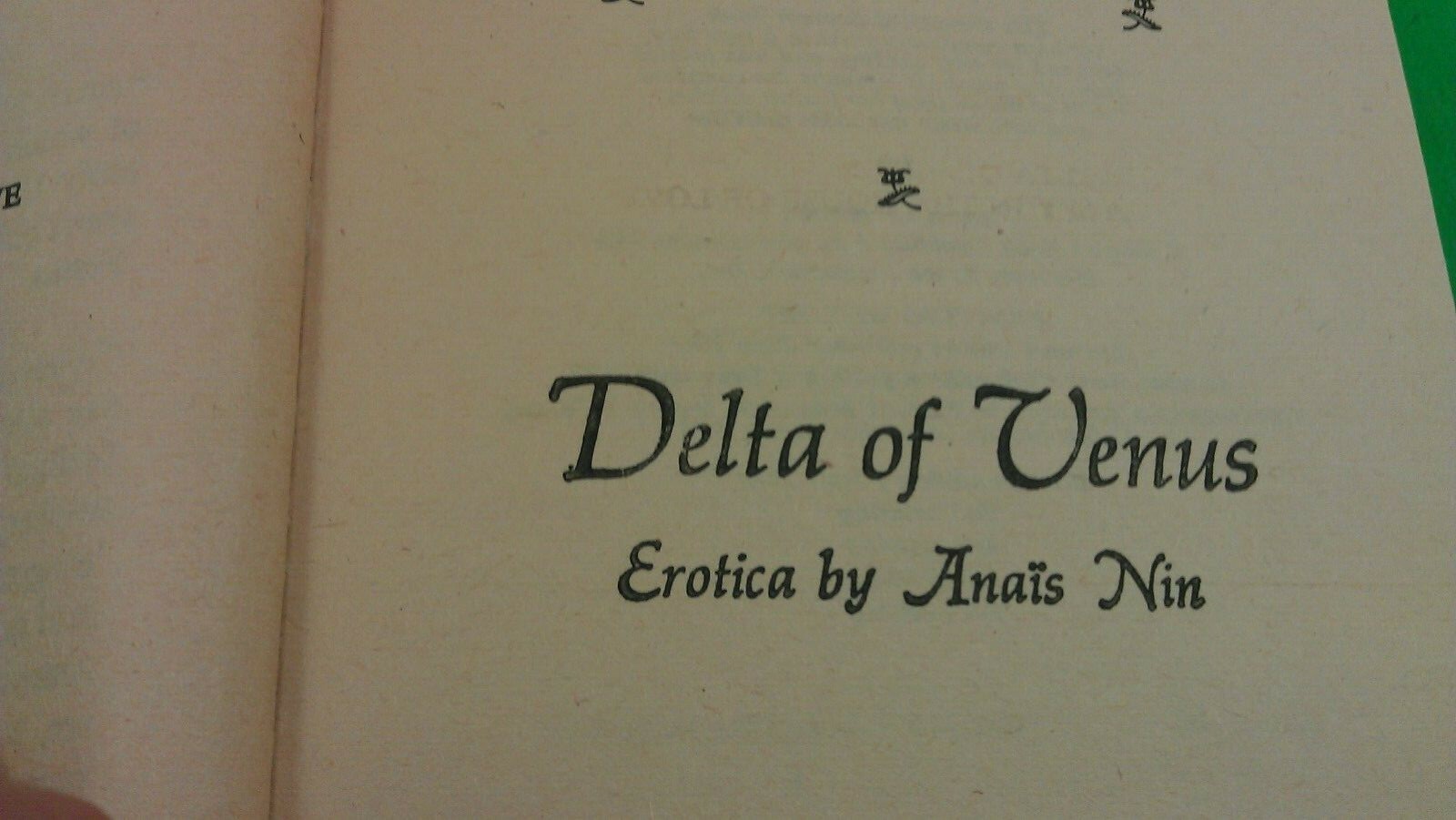 DELTA OF VENUS. EROTICA. BY ANAIS NIN. 269 PAGES