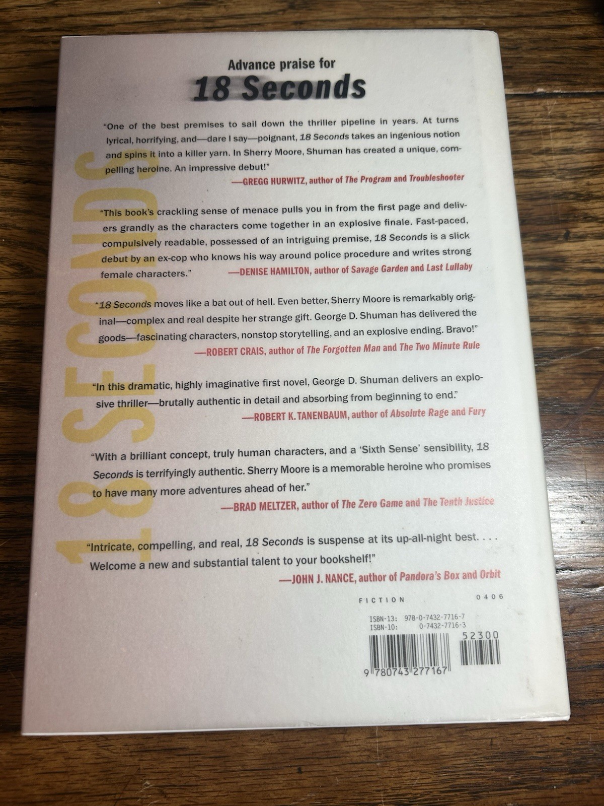 18 Seconds by George D. Shuman – Hardcover