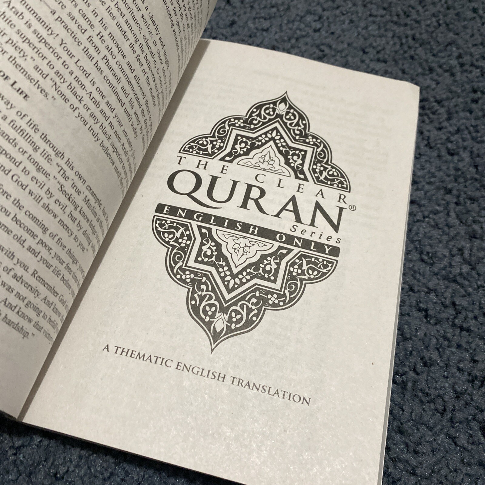 The Clear Quran Dr Mustafa Khattab, Thematic English Translation, Paperback,