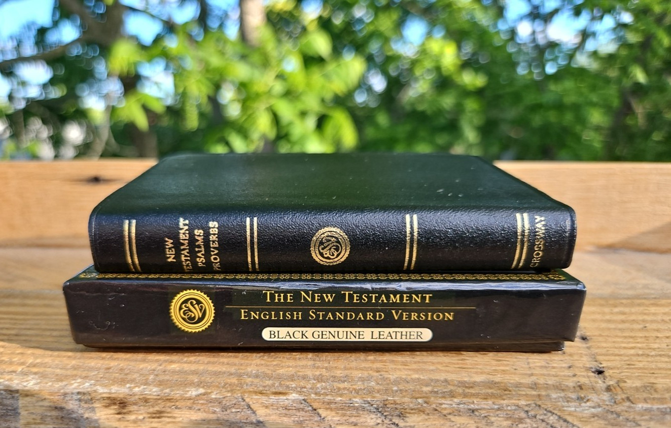 RARE! LNIB! 2001 ESV Text NT with Psalms & Proverbs Genuine Leather RED LETTER