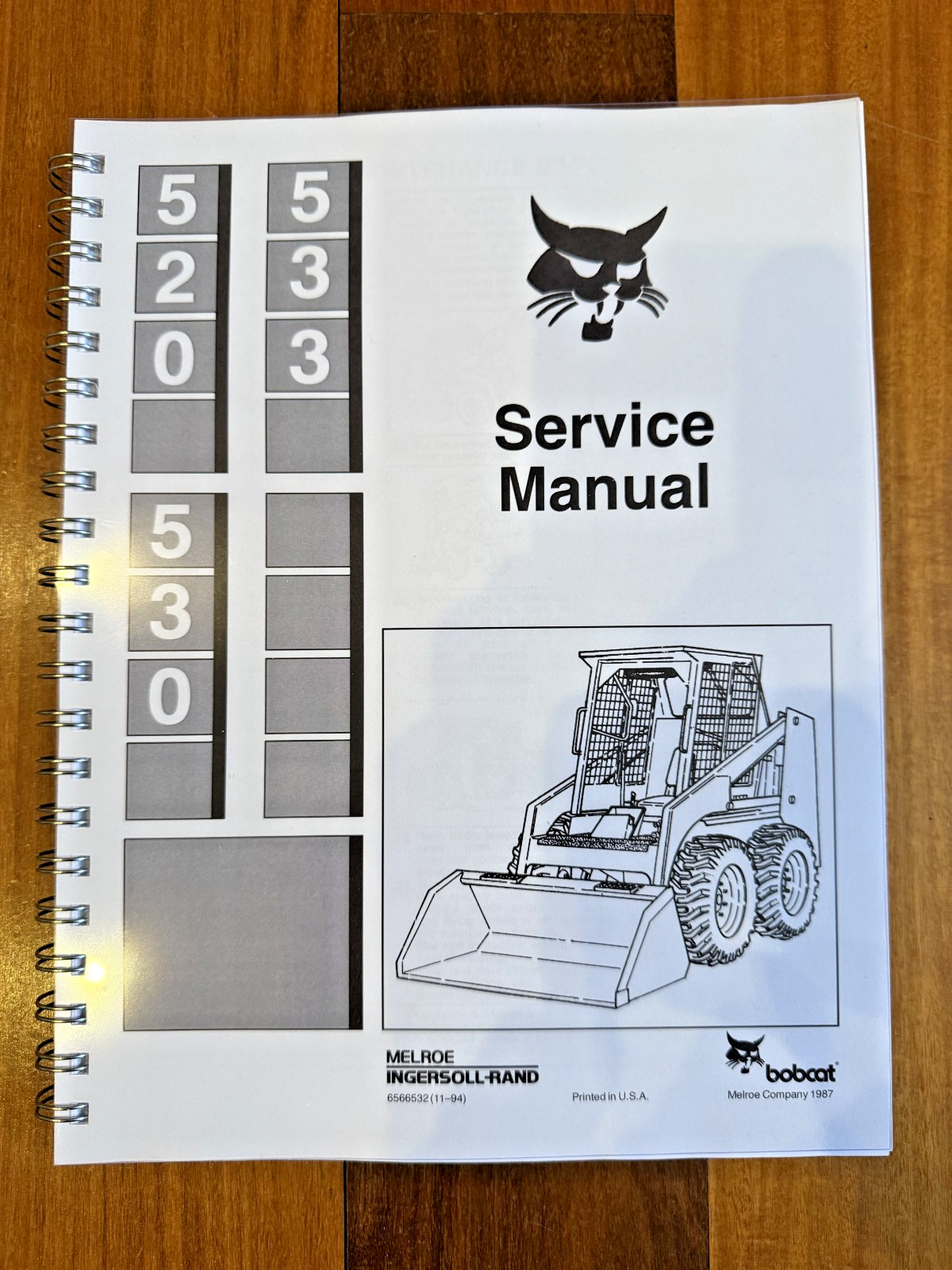 BOBCAT 520 530 533 Service Manual – SECURED – FRONT & BACK – XL FOLDOUT PAGES