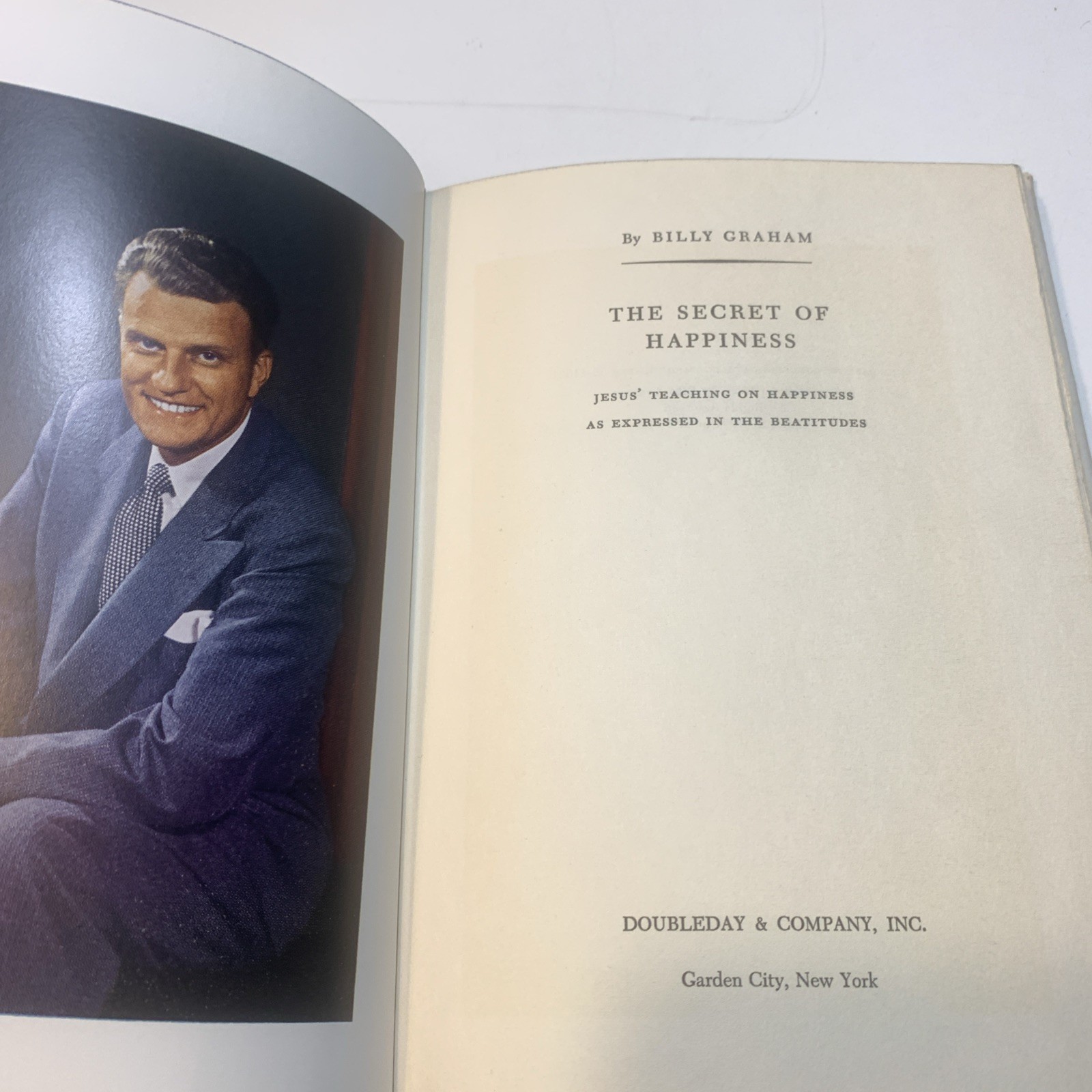 Billy Graham 1955 Secret Of Happiness – Signed