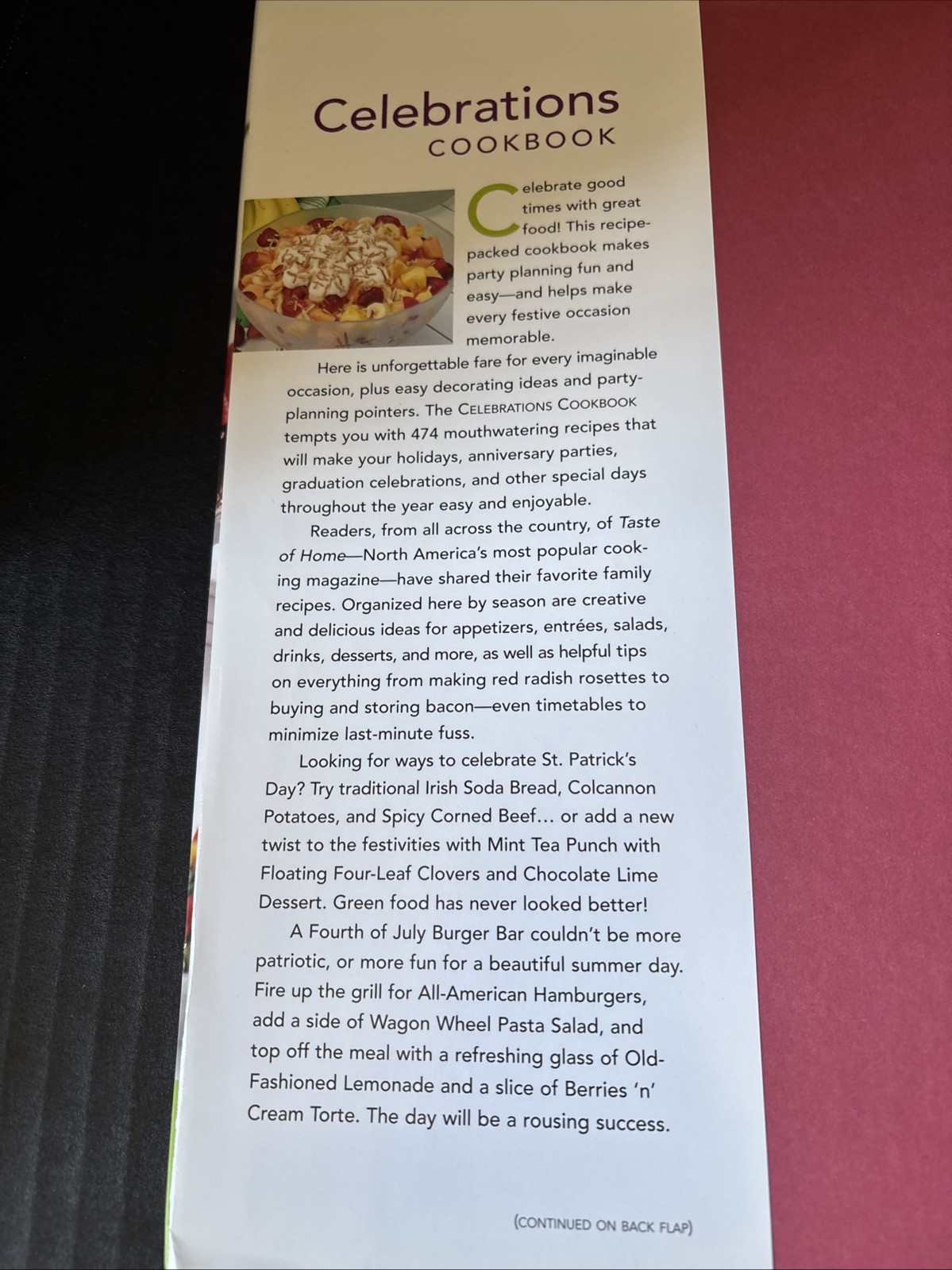 TASTE OF HOME CELEBRATIONS COOKBOOK-432 PAGES-HARDBACK