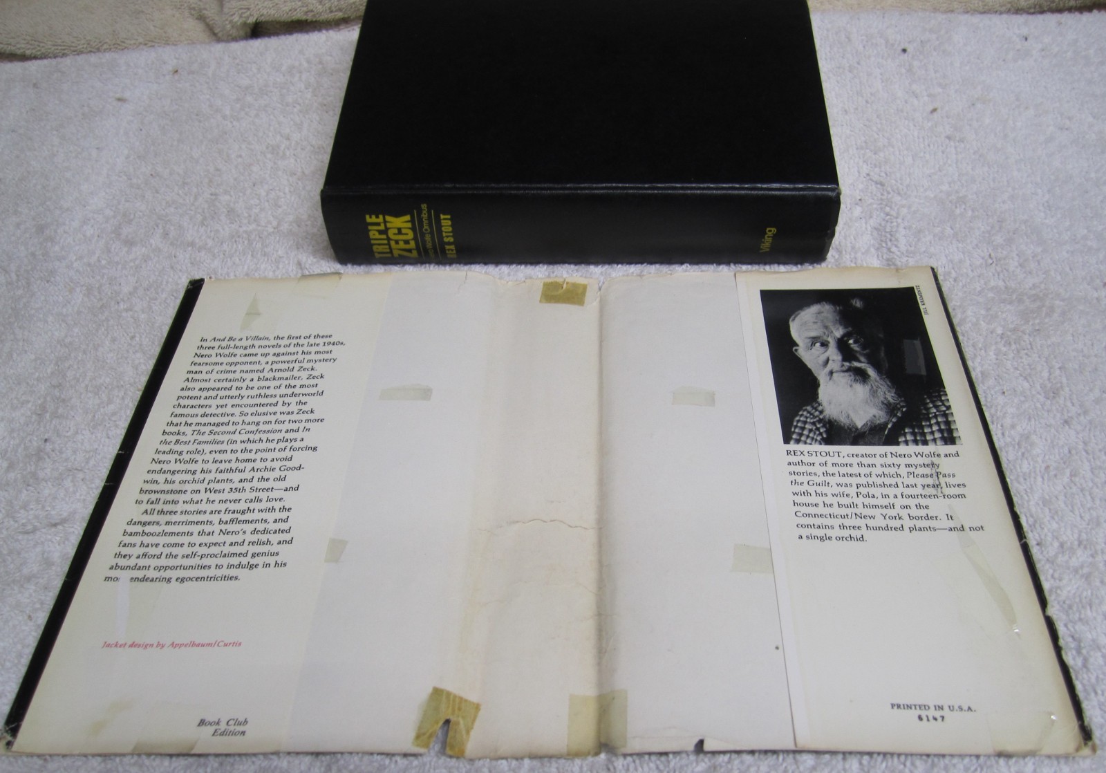 4 Rex Stout Royal Flush BCE Nero Wolfe Omnibus Vtg HCDJ Viking 1965 DJ 3 Aces +