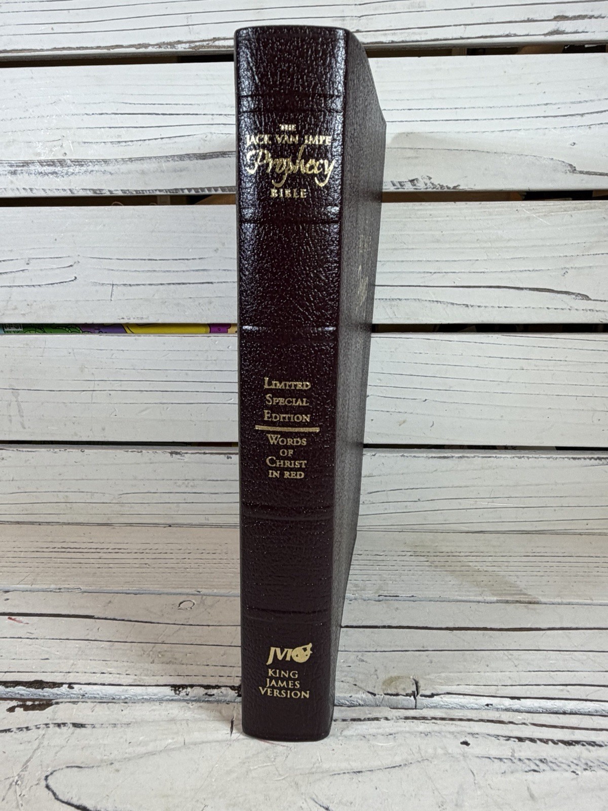 KJV Jack Van Impe Prophecy Bible Burgundy Leather Red Letter Limited Special Ed.