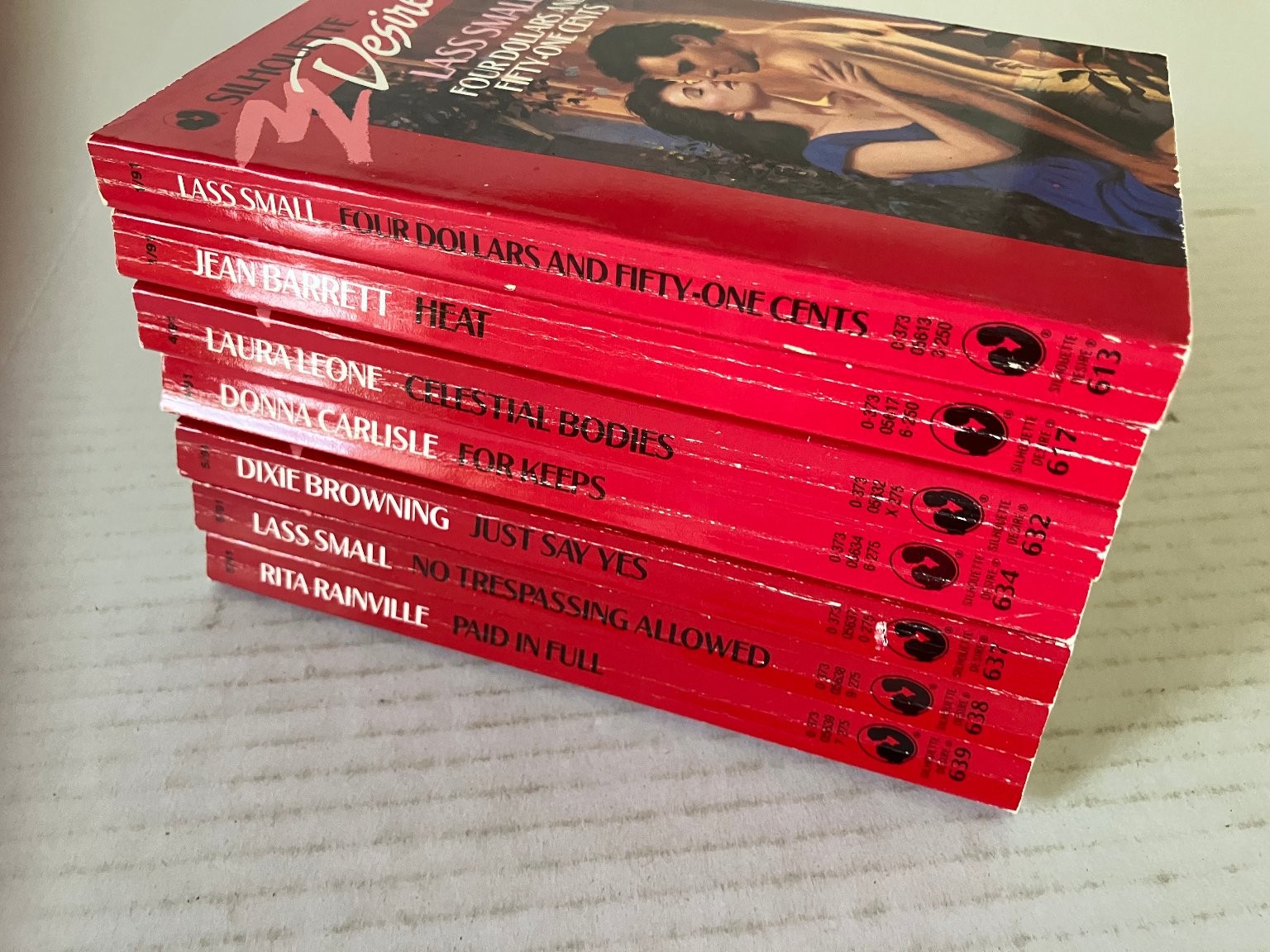 Silhouette Desire Romance Lot 7 Books Lass Small Jean Barrett Laura Leone Donna