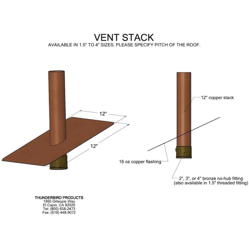 Copper Vent Pipe Stack