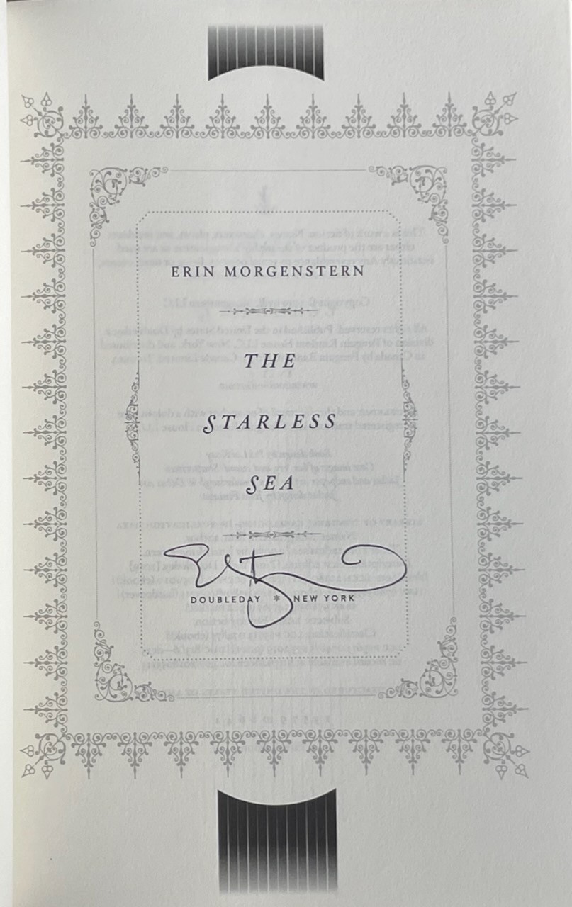 The Starless Sea / Erin Morgenstern / First Edition • 1st print SIGNED LN
