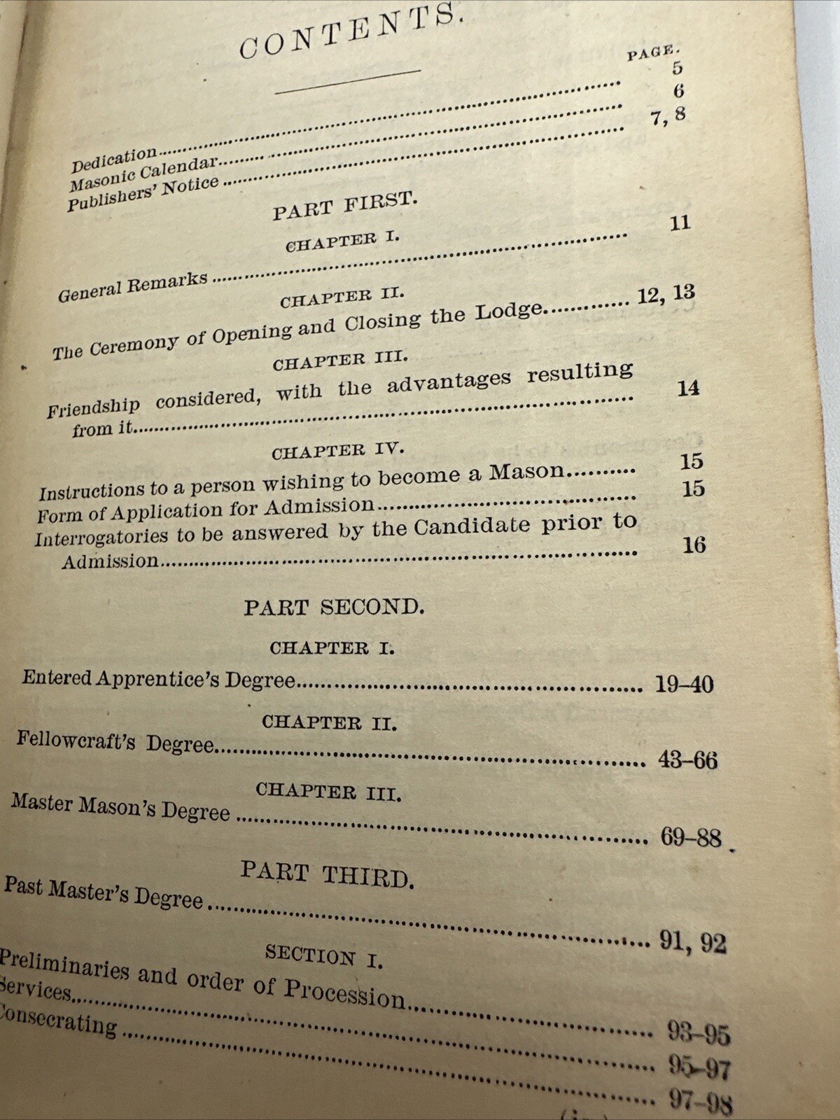 The Freemason’s Companion 1869 Rare A Ritual Entered Apprentice Freemasonry