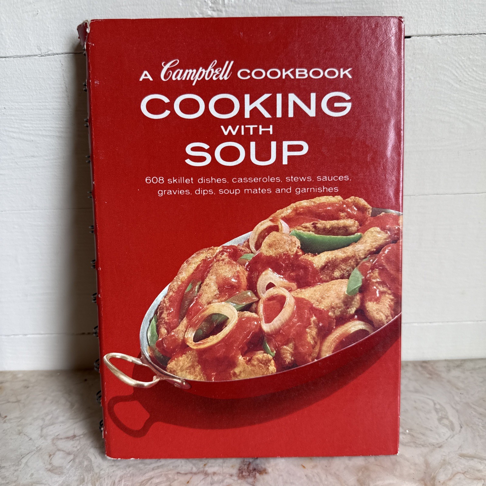 Campbell’s Cooking with Soup Vintage Book Cookbook Spiral Bound Hardcover Recipe