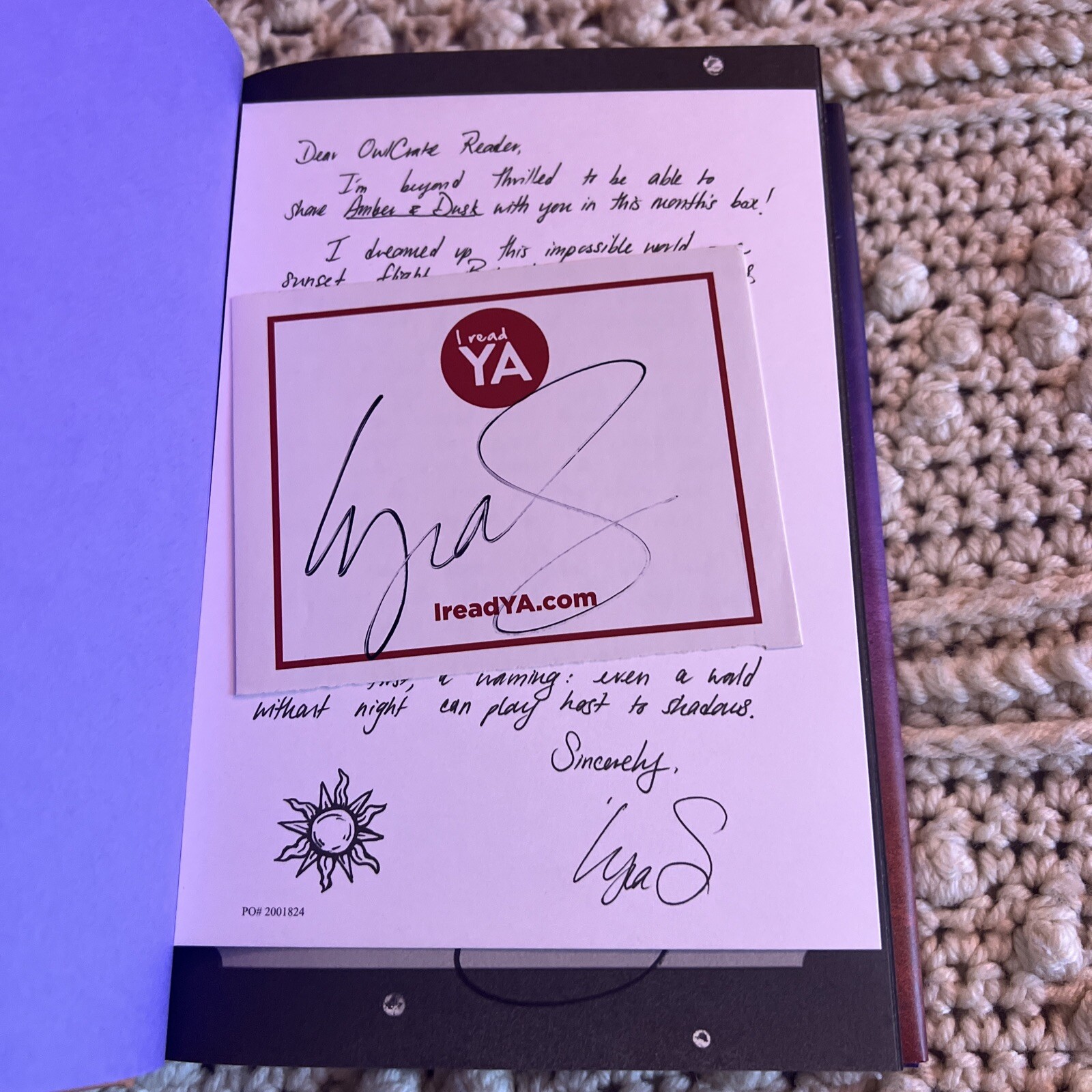 Amber & Dusk by Lyra Selene Owlcrate Exclusive Cover, Signed 1st Edition, Double