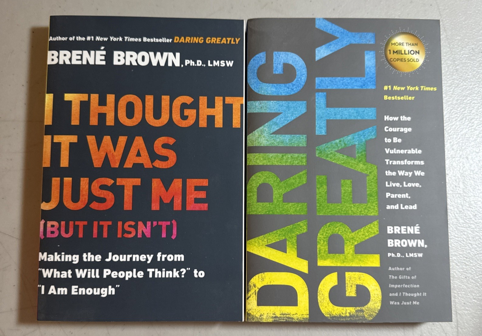 Brene Brown 2 Book Lot Daring Greatly & I Thought It Was Just Me NEW
