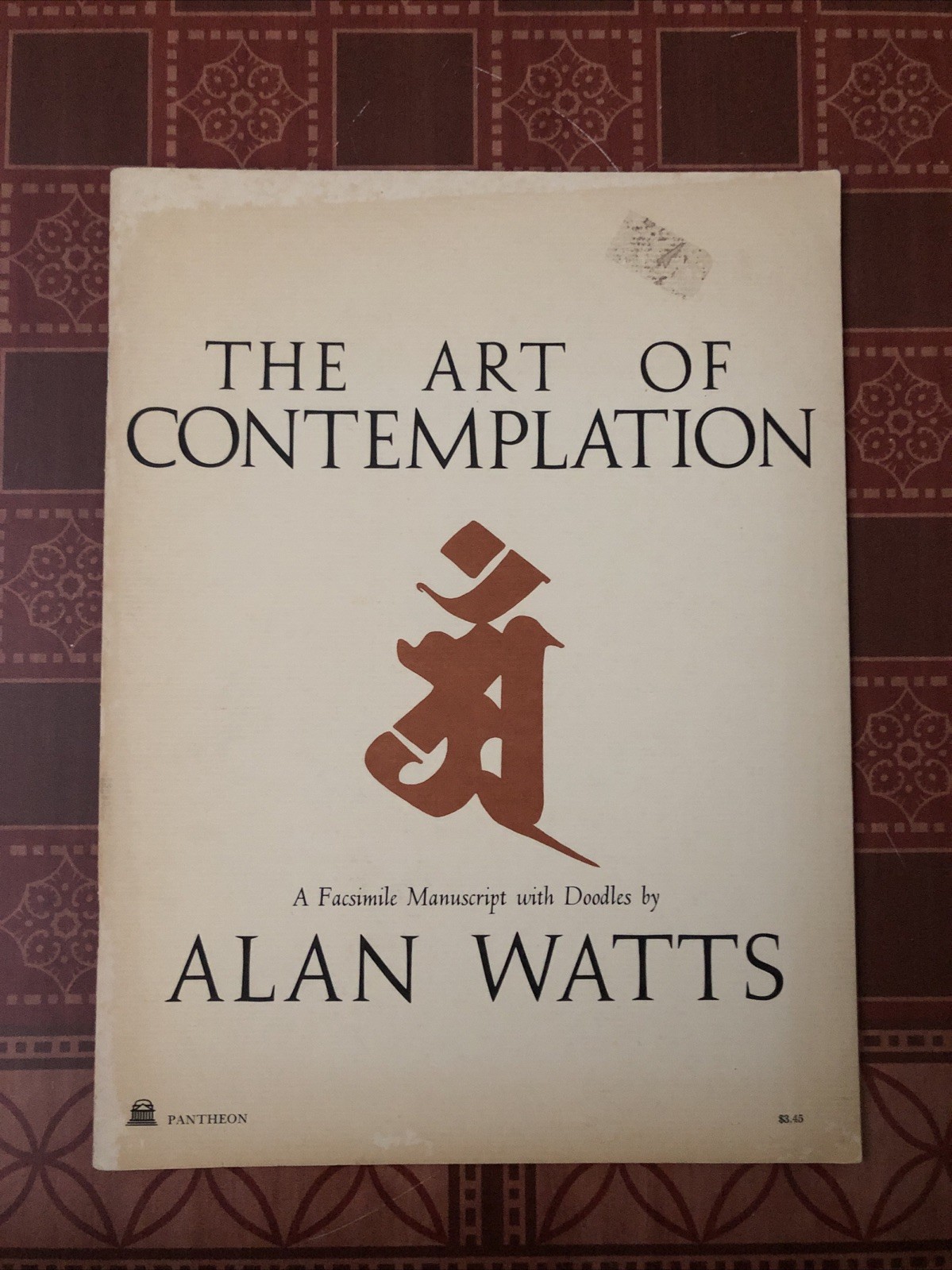 The Art of Contemplation: by Alan Watts 1972 Pantheon Books Paperback