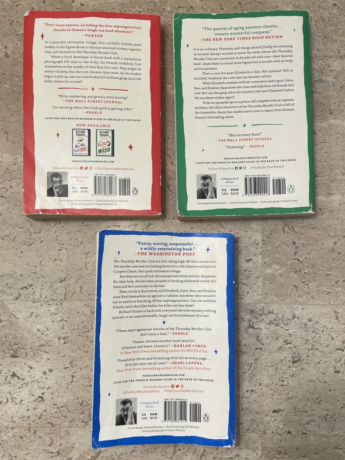 Lot 3 Richard Osman 1-3 The Thursday Murder Club The Bullet That Missed