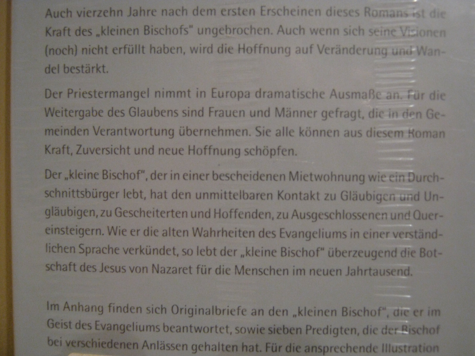 Der kleine Bischof : Roman – Briefe – Predigten – Gebundene Ausgabe – 2004