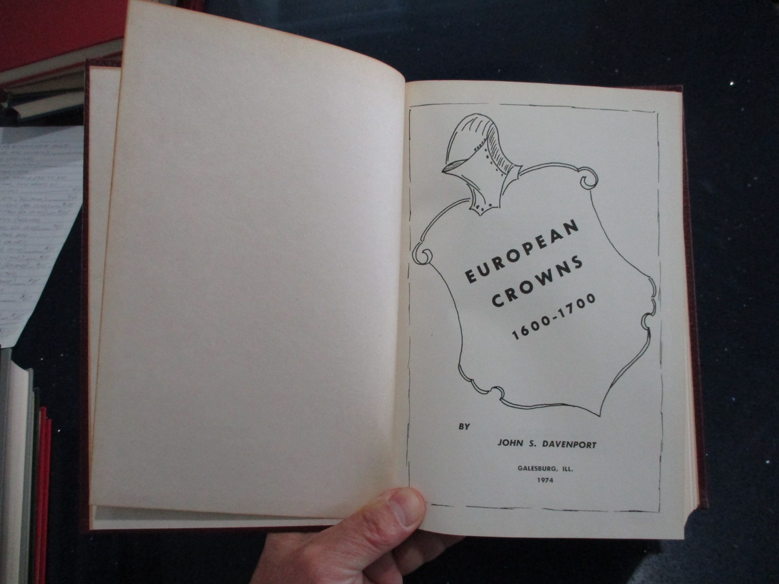 EUROPEAN CROWNS 1600-1700 Numismatic Coin Book by John S Davenport EXCELLENT!