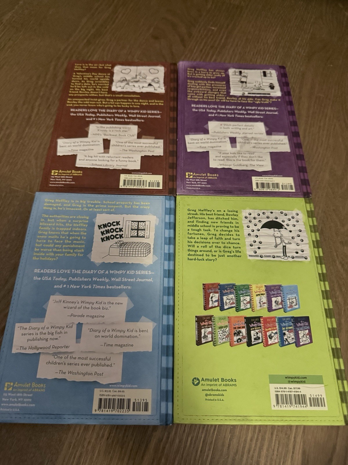 Lot of 10 Hardcover Diary of A Wimpy Kid Books – Books 1 through 10