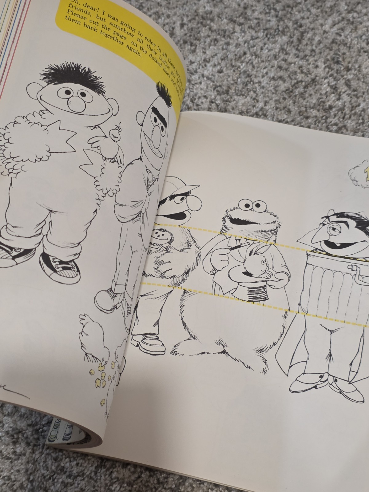 A1 Sesame Street Big Bird’s Busy Book Staring Jim Henson’s Muppets 1975 Vintage