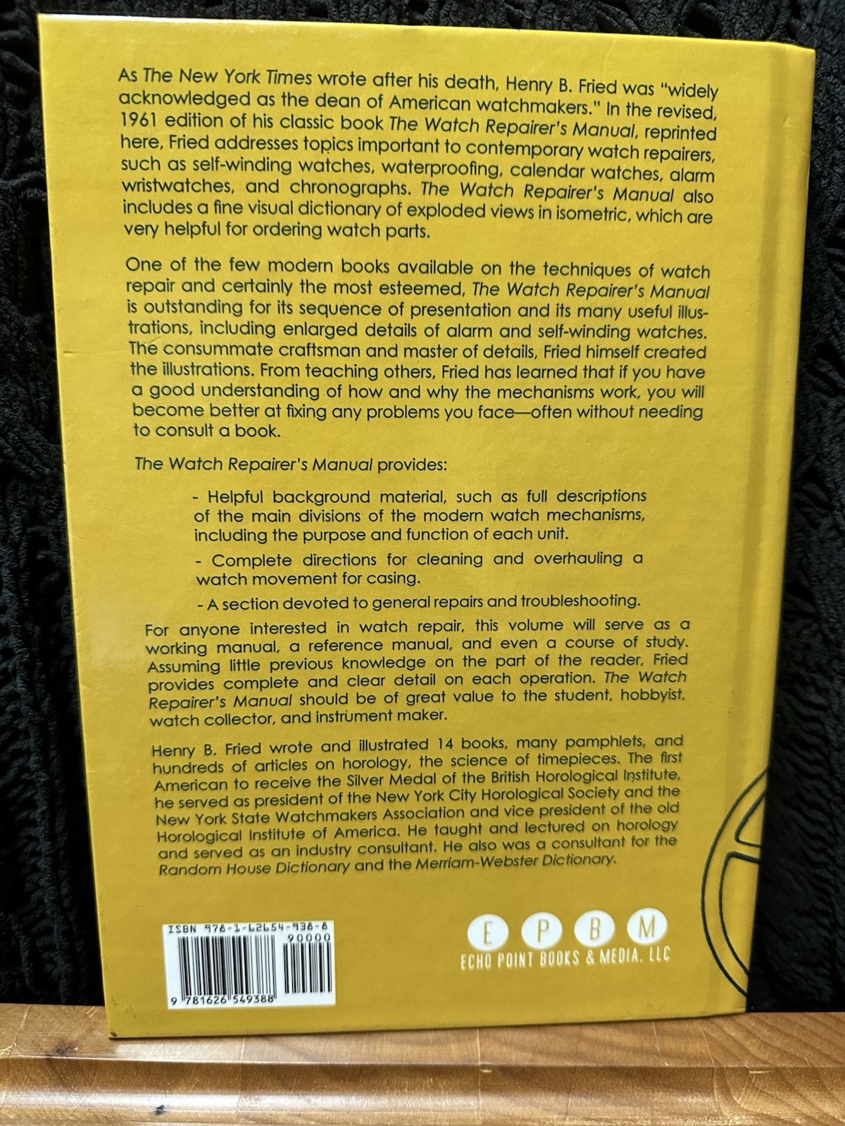 The Watch Repairer’s Manual by Henry B. Fried – Hardcover – English