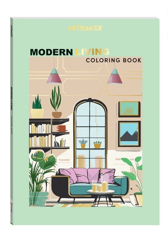 Hinkler Art Making Modern Living Coloring Book for Adults 72 Pages