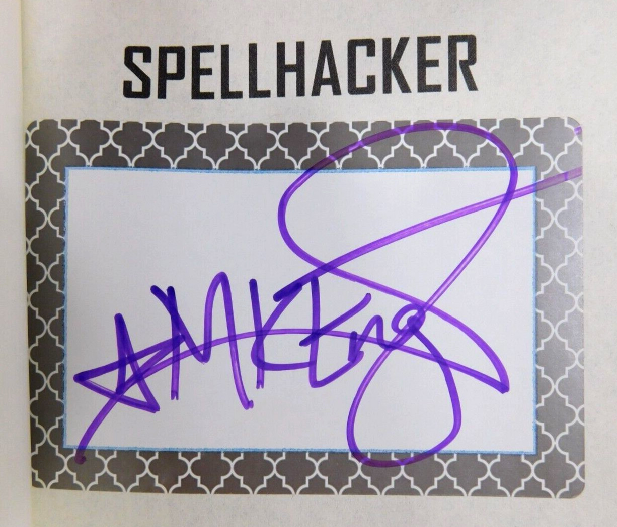 *SIGNED* 1st edition M. K. ENGLAND hardcover SPELLHACKER Unread 402 pages
