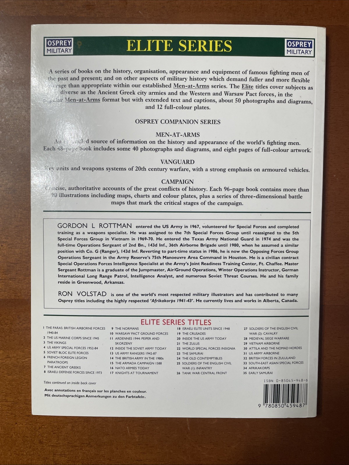 Us Army Airborne 1940-90 – Osprey Elite Series, #31 64 Pages, SB