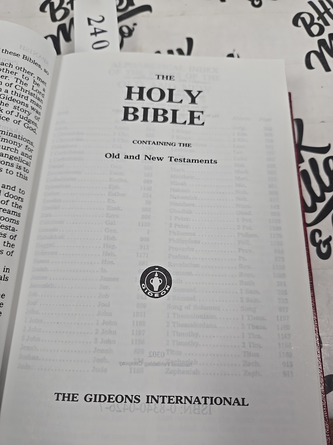 Holy Bible Authorized King James Version by Gideons, Hardcover,