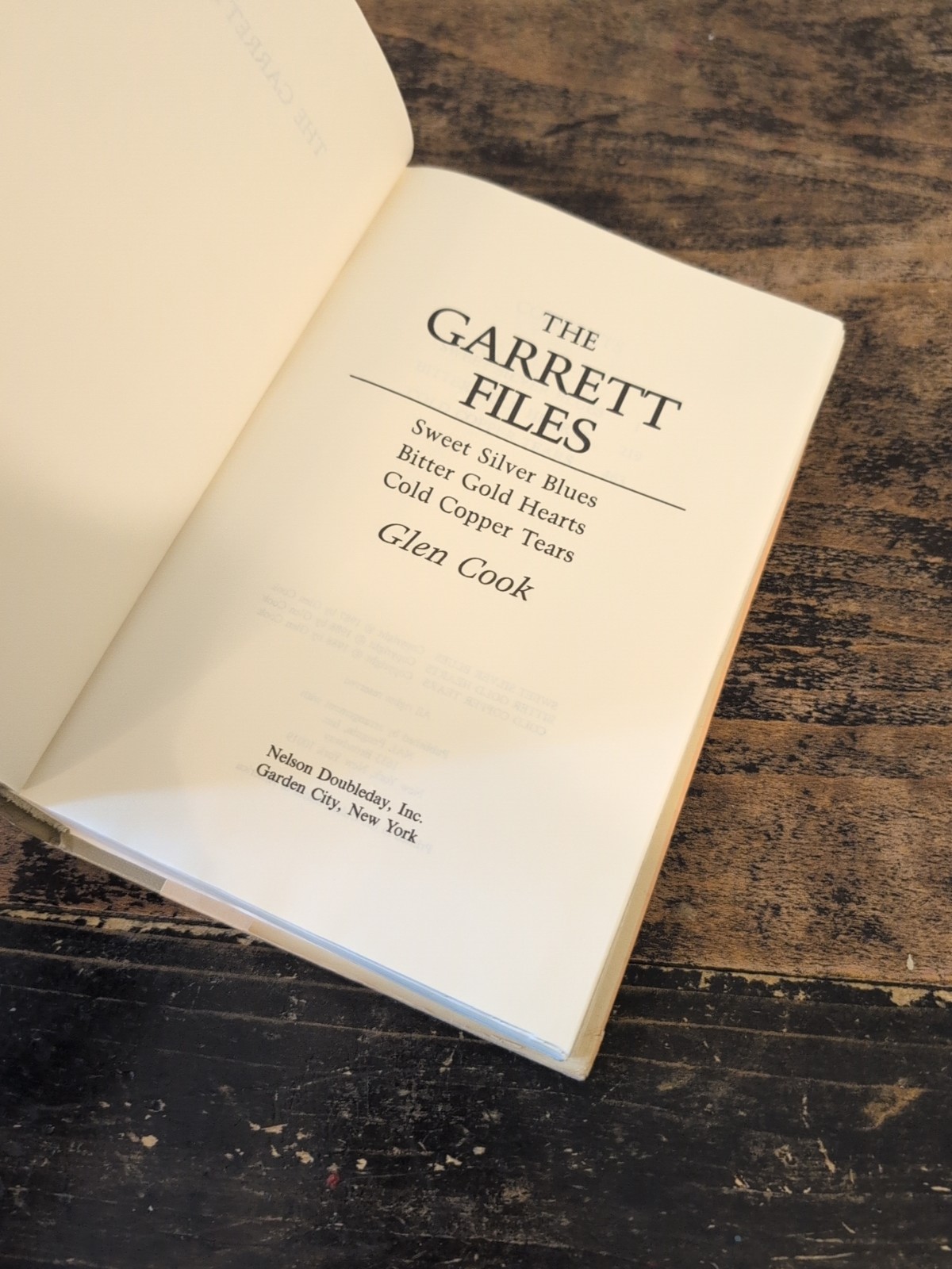 The Garrett Files by Glen Cook. Books #1-3 (1988, Doubleday, BCE HCDJ) Fantasy