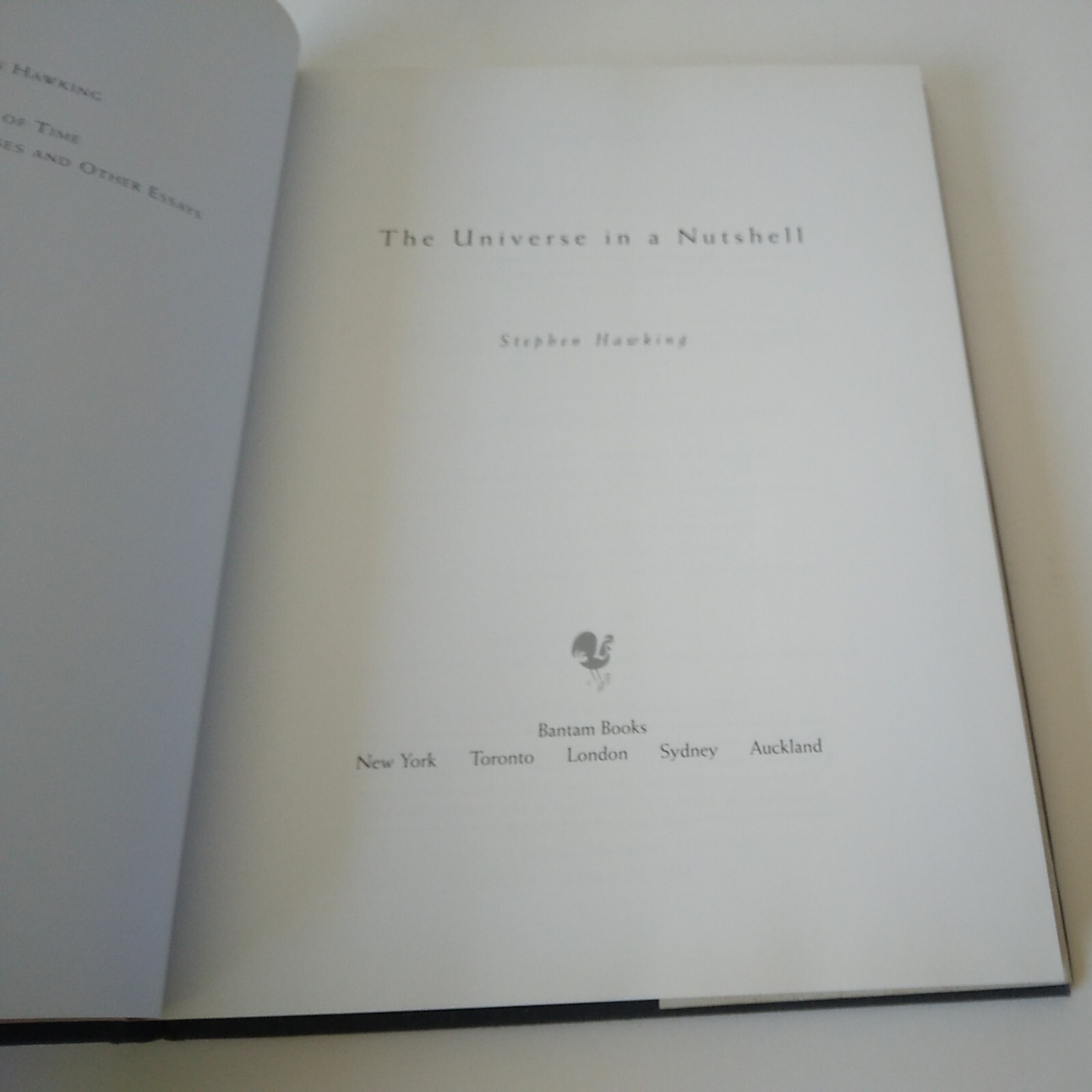 „The Universe In A Nutshell“-Stephen Hawking, Bantam 1st Ed./Print 2001 HC DJ VG