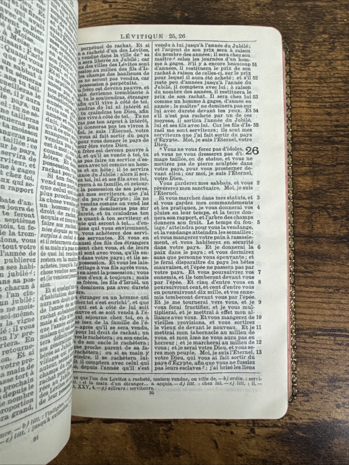 FRENCH DARBY BIBLE – LA SAINTE BIBLE 1960 – PEBBLED LEATHER – INDIA PAPER – NF