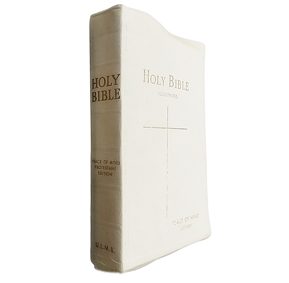 Holy Bible Illustrated Prince Of Peace Catholic 1966 Edition in Wooden Cedar Box