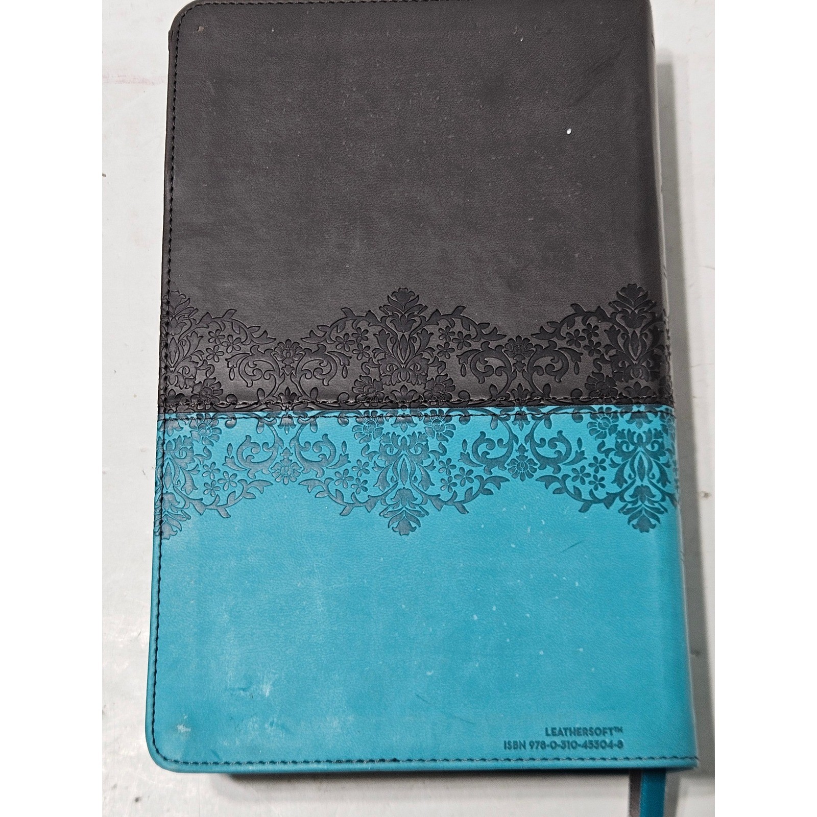 NIV Life Application Study Bible Zondervan Leathersoft Two-Tone Gray Teal