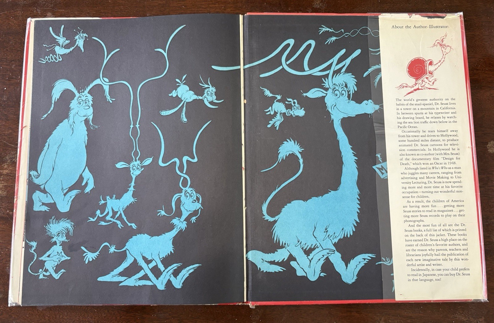OOP! If I Ran the Zoo Dr. Seuss HCDJ Random House Illus 1st Ed 2nd printing 1950