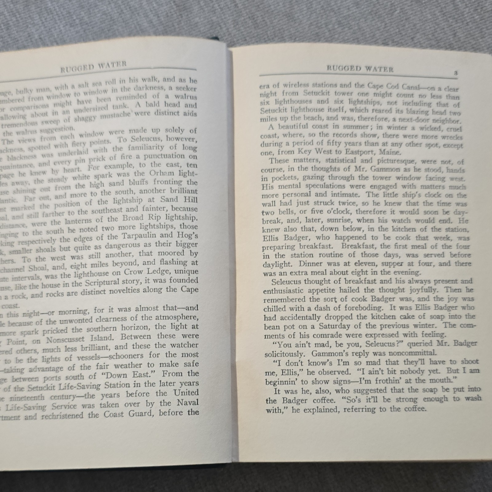 Rugged Water Joseph C. Lincoln Hardcover 1924 D. Appleton and Company