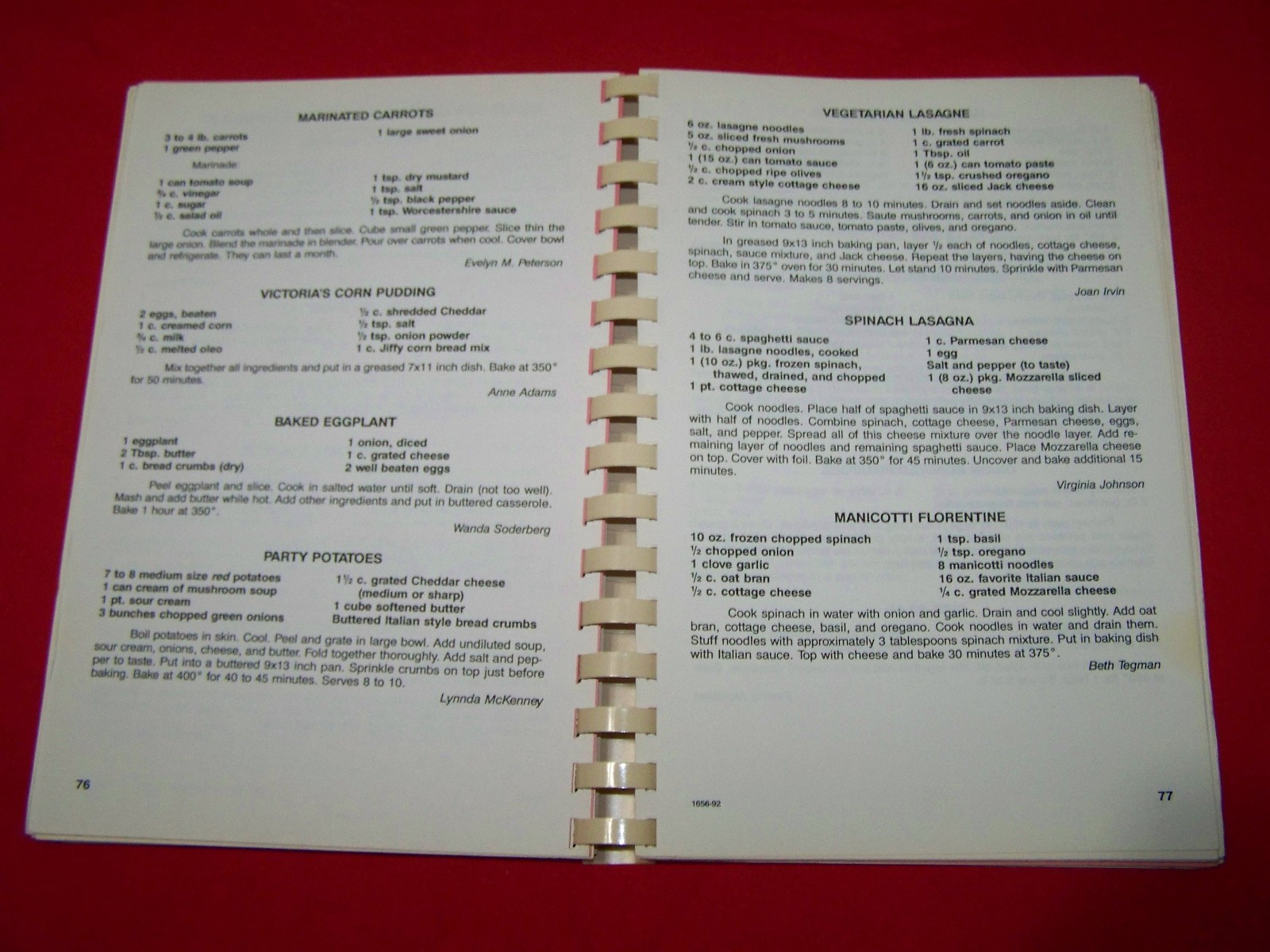 Calvary Temple Seattle Washington Cookbook 1992