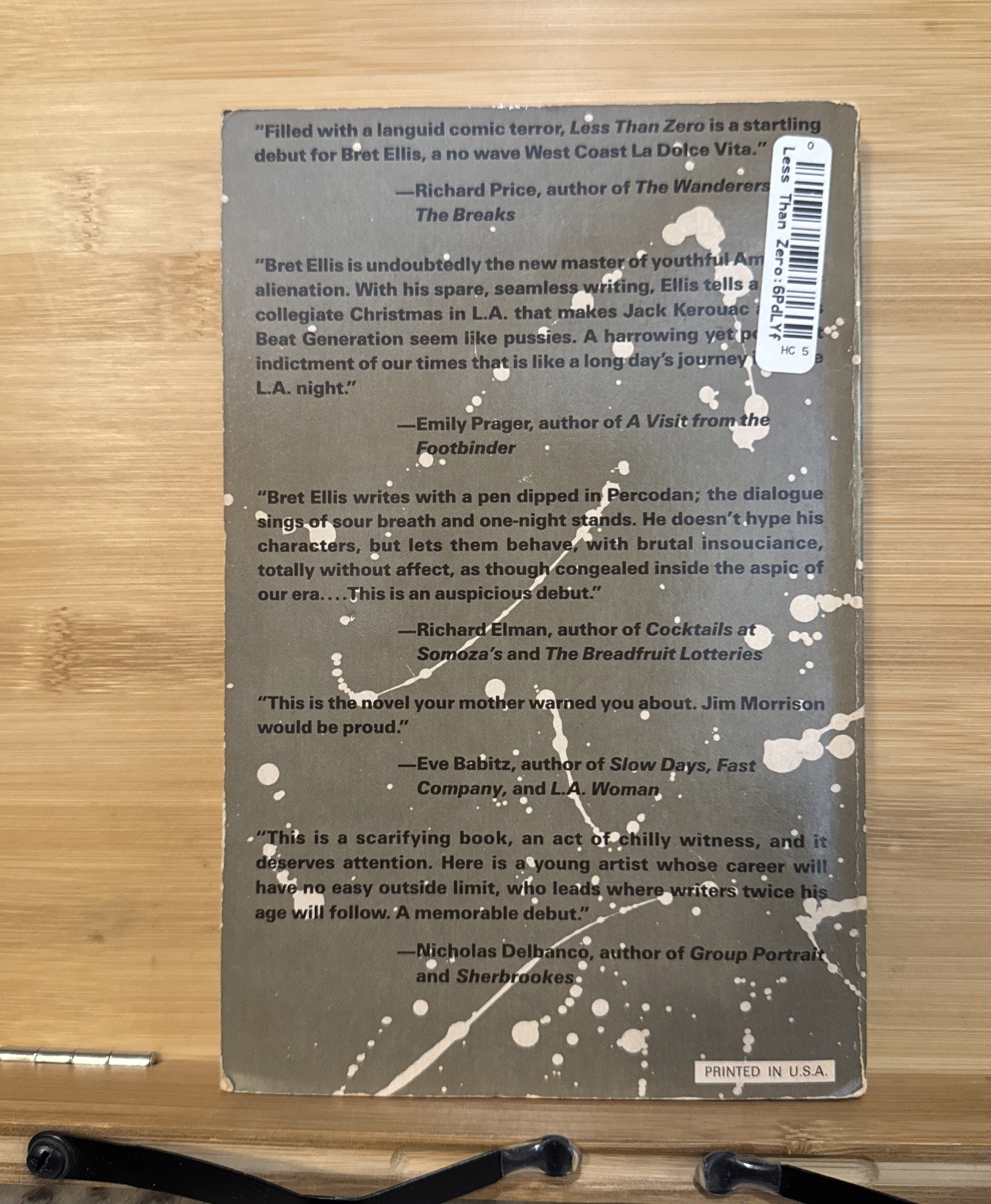 Less Than Zero – Bret Easton Ellis – First Edition Paperback – Original Cover