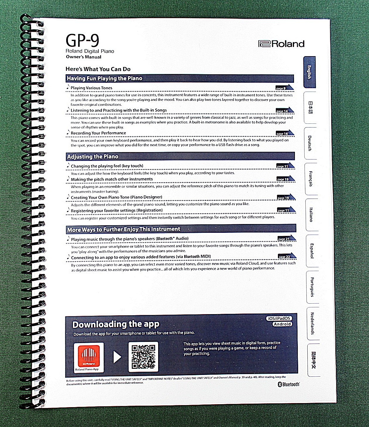 Roland GP-9 Owner’s Instruction Manual: 40 Pages & Protective Covers