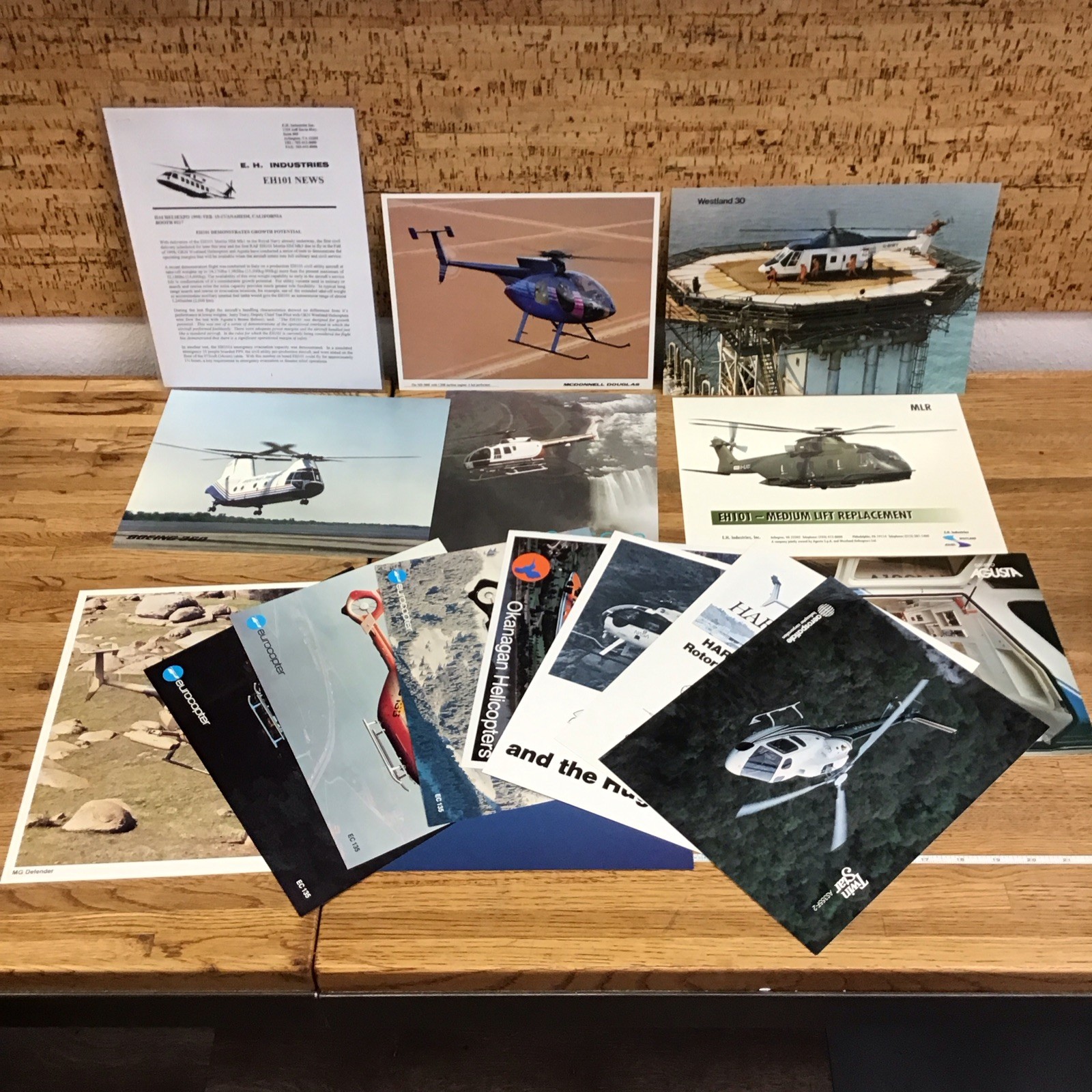Misc. HELICOPTER Lot Original Ads PROMO Photos Specs NEWS Etc. – LL5.63