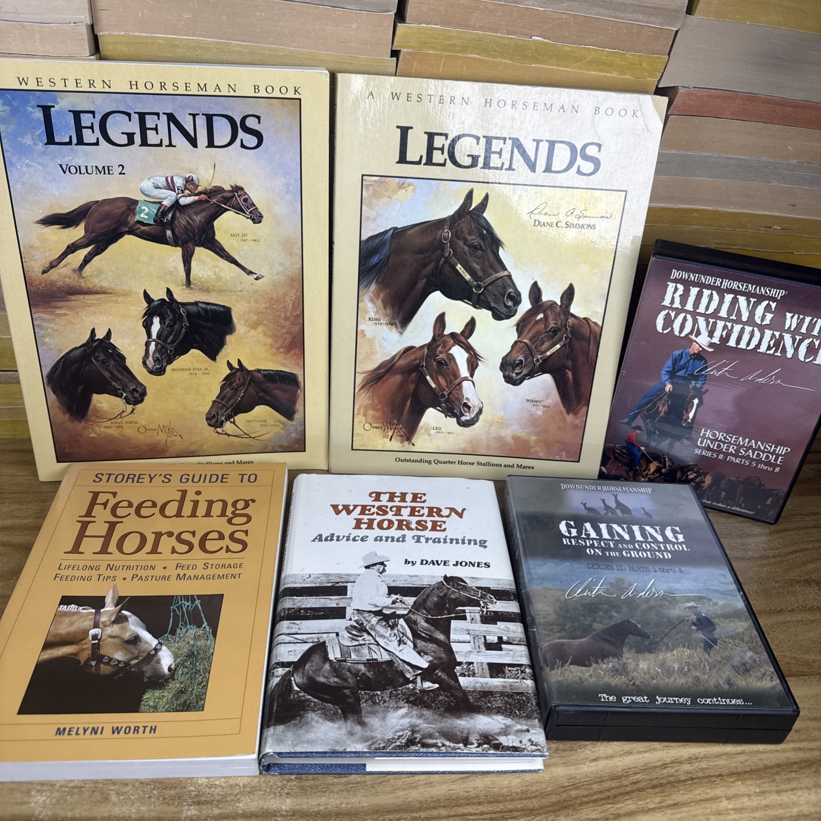 Lot HORSE EQUINE Literature Equestrian Books And Dvds