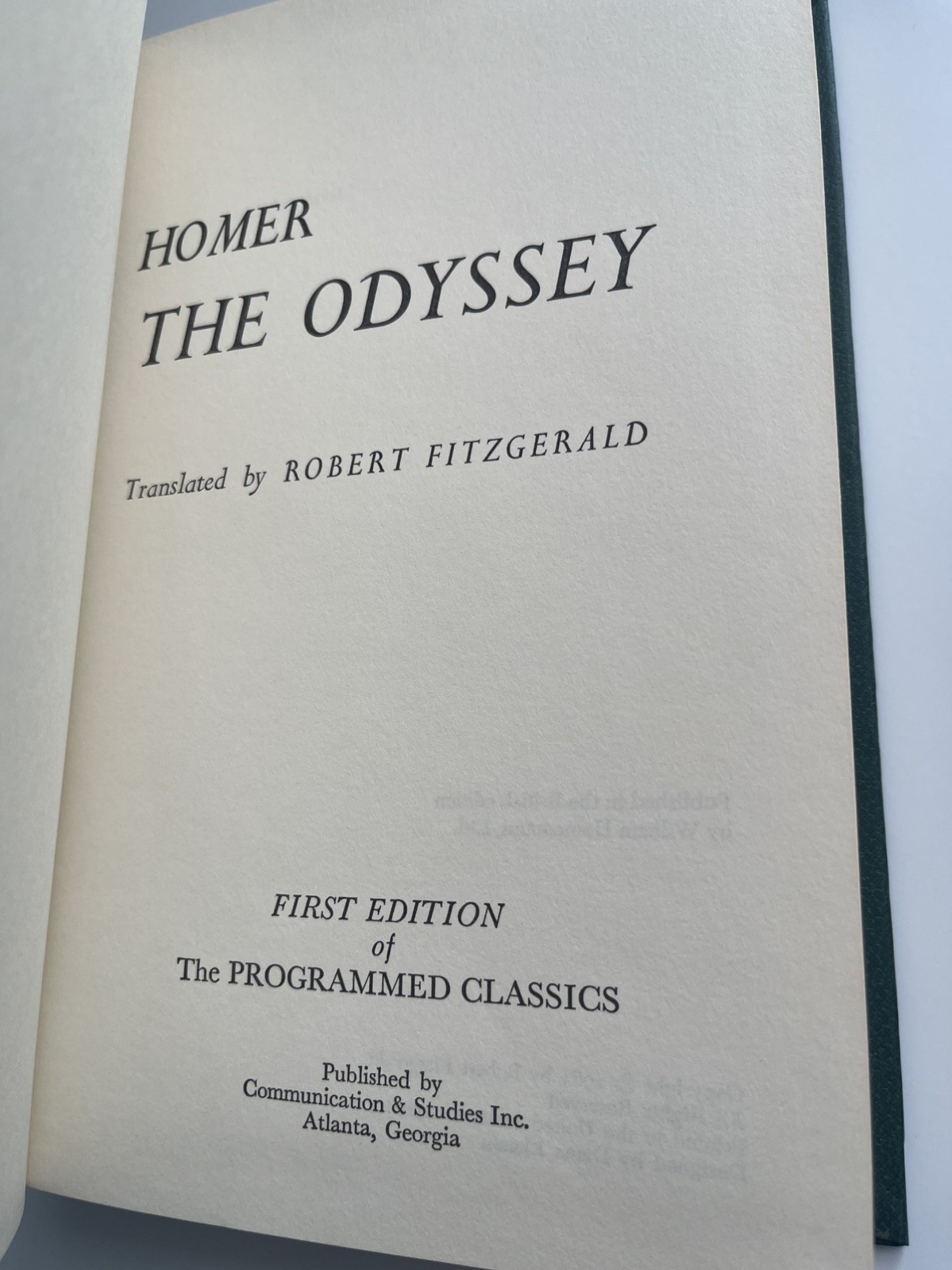 The Iliad & The Odyssey Homer Programmed Classics First Edition 2 Volume Set