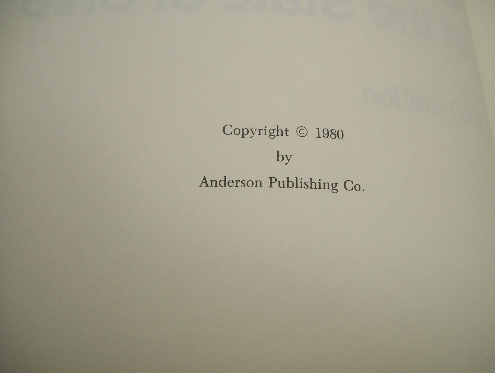 Constitution Of The State Of Ohio 1980 Edition PB Book