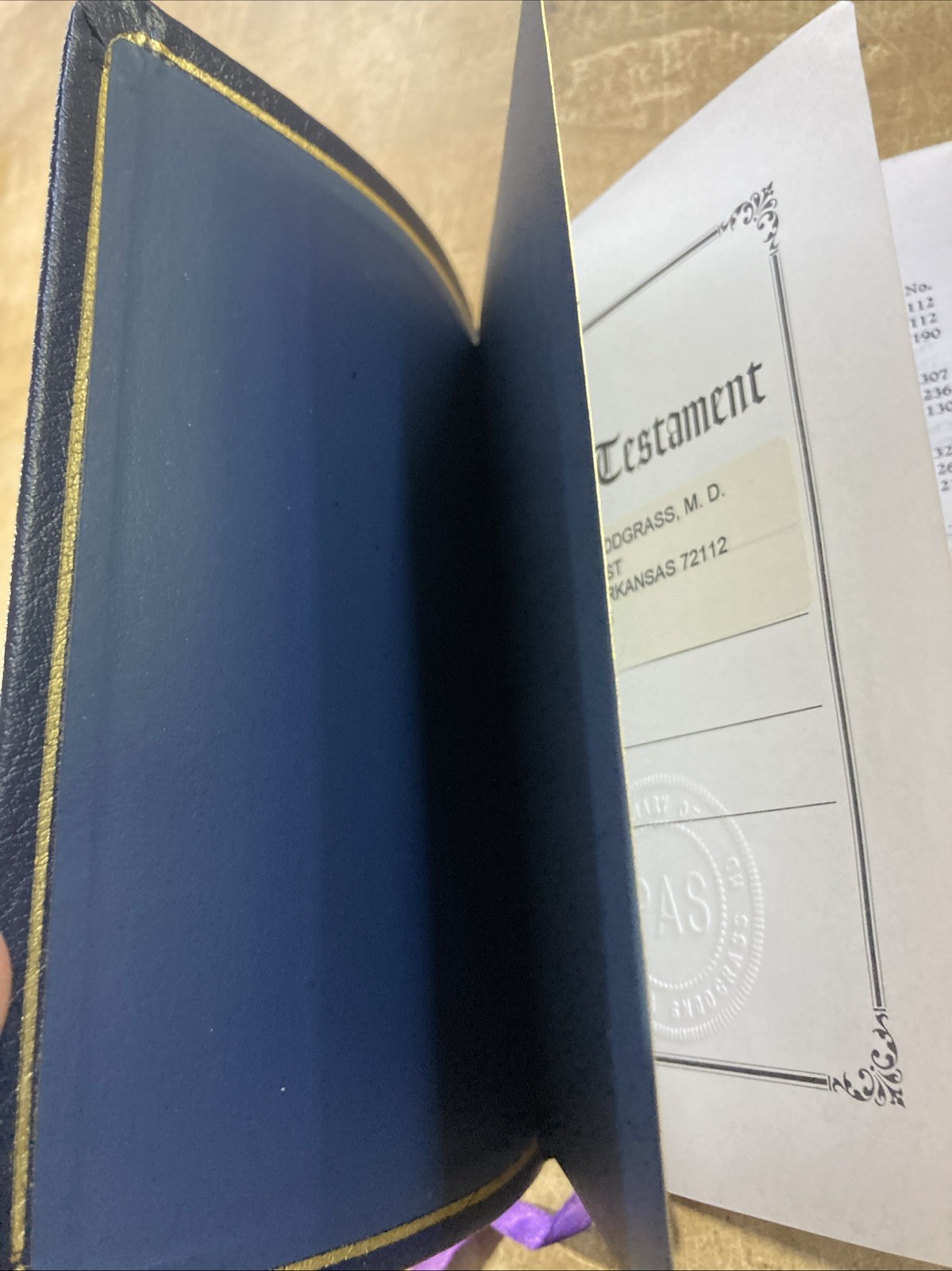 Vintage Compact Gideon KJV New Testament Psalms Bible T36 – Genuine Leather