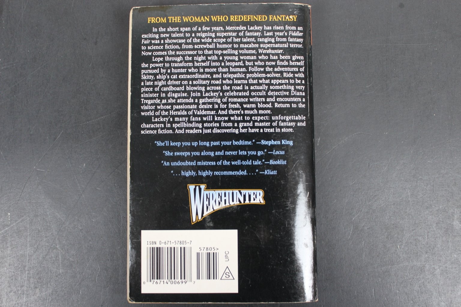 Werehunter Mercedes Lackey 1999 First Printing Science Fiction Fantasy BAEN PB