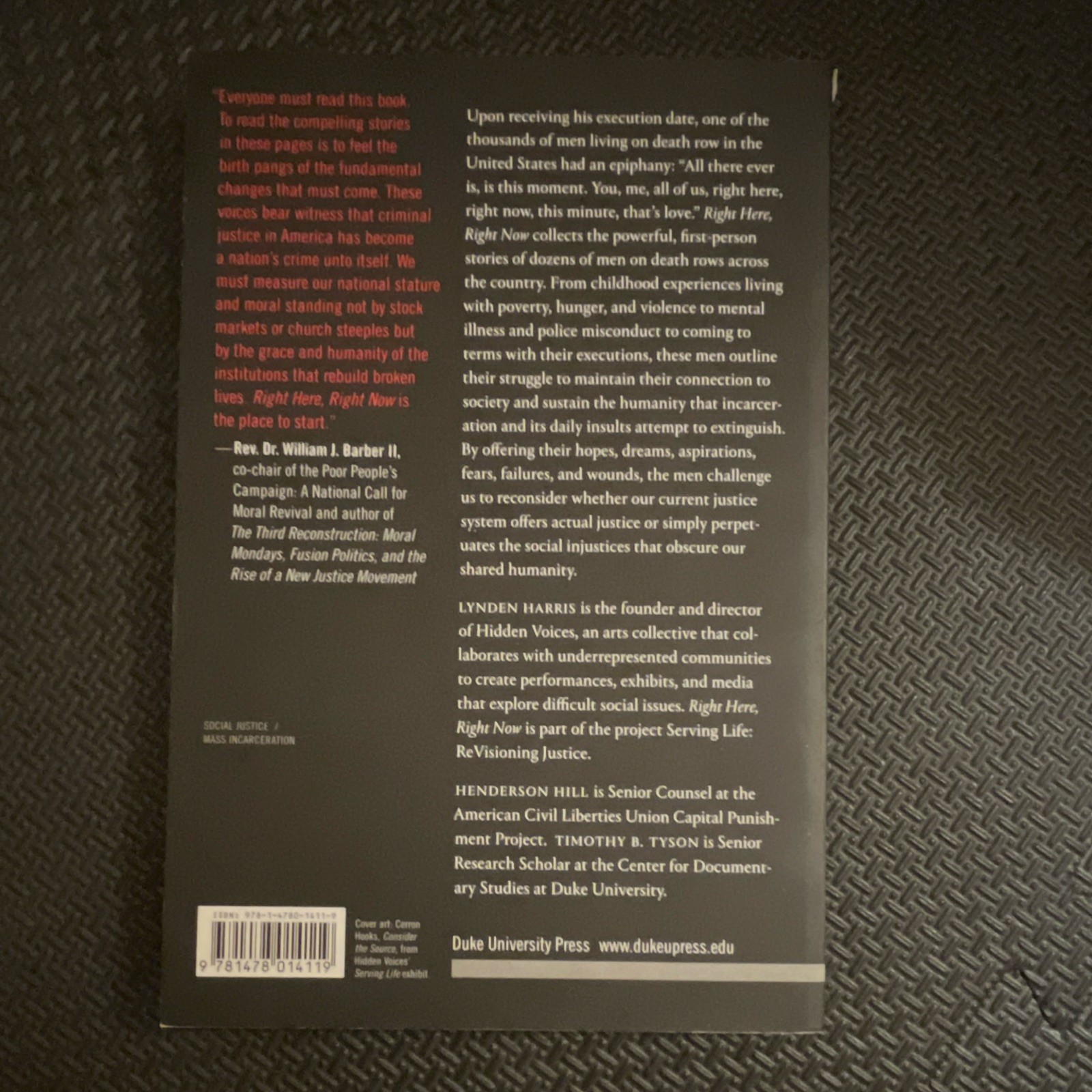 Duke University Press Right Here, Right Now Death Row PB