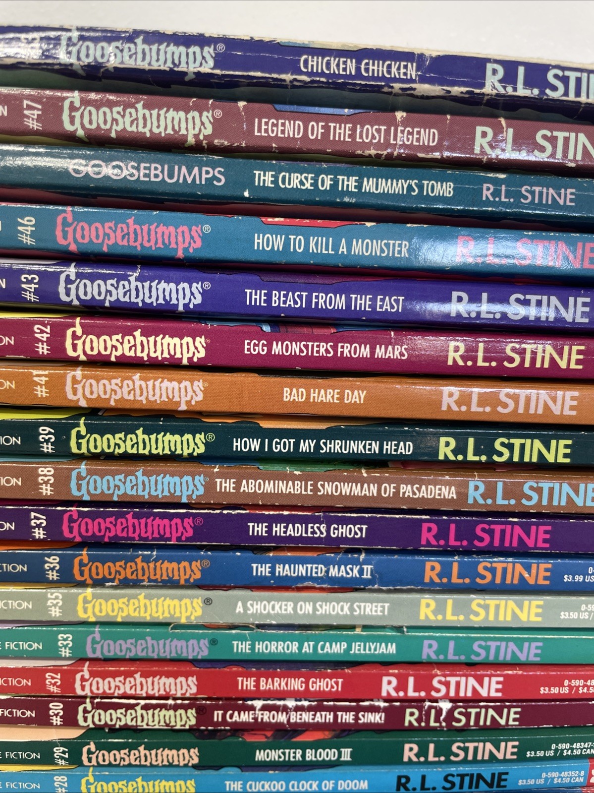 Lot Of 36 Goosebumps Books – 1990s Covers Vintage RL Stine